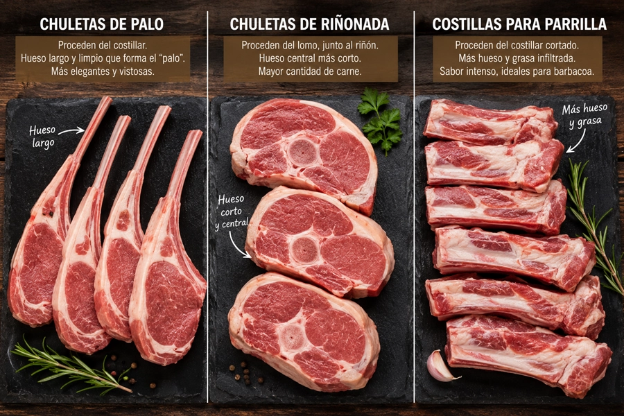 Foto 2 Chuletas de palo, de riñonada y costillas para parrilla: tres formas de disfrutar el cordero