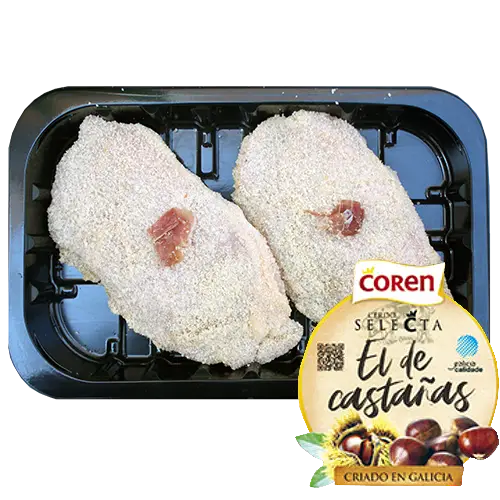 Libritos de cerdo castañas con jamón bodega/queso - Delicies l'Avinguda-Terrassa - 2 Foto