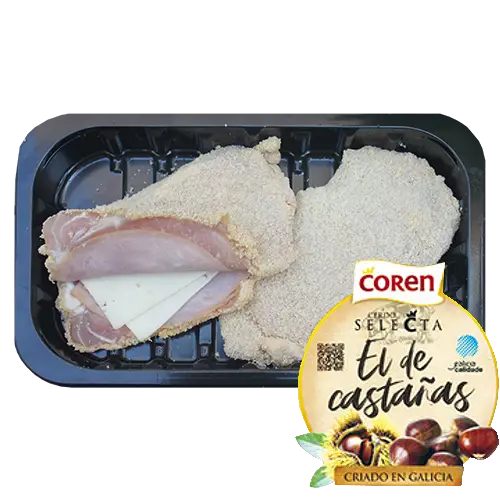 355-Sin gluten Libritos de cerdo castañas, jamón/queso-Carnicería Delicies l'Avinguda Terrassa