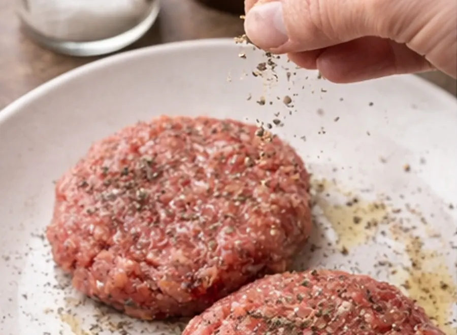 Hamburguesas jugosas en la airflyer- Receta 173