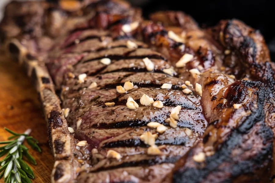 Chuletón de ternera a la brasa con ajo y romero- Receta 235