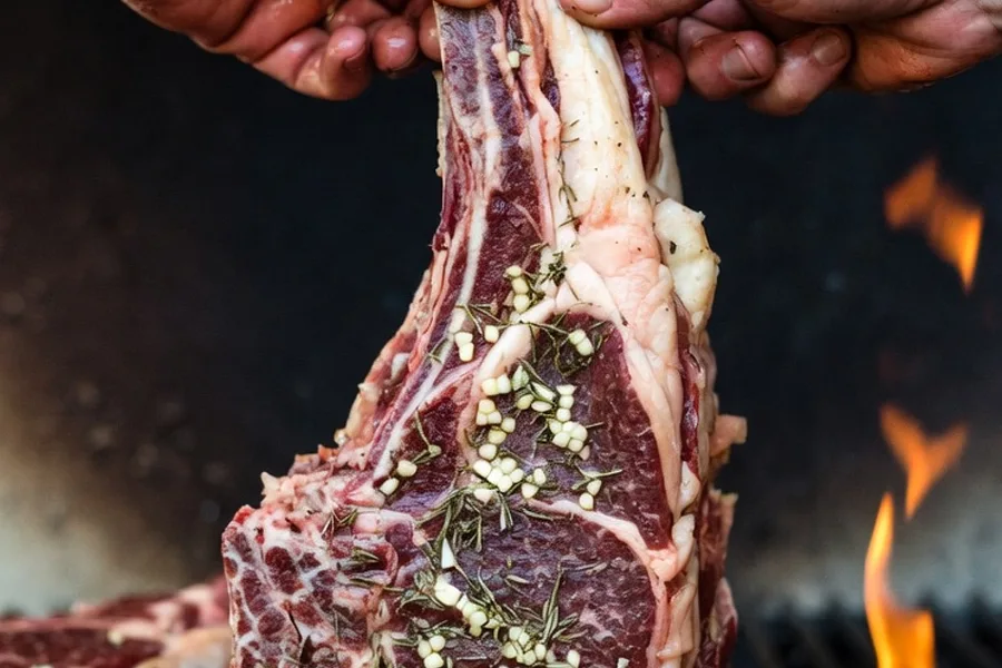 Foto 3 Chuletón de ternera a la brasa con ajo y romero