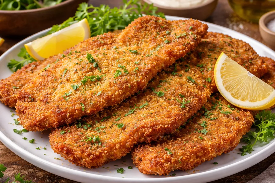 Filetes de ternera a la milanesa (empanados)- Receta 234