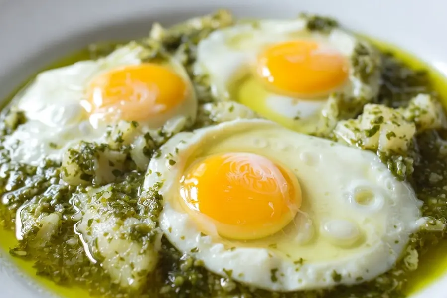 Huevos verdes con bacalao- Receta 214