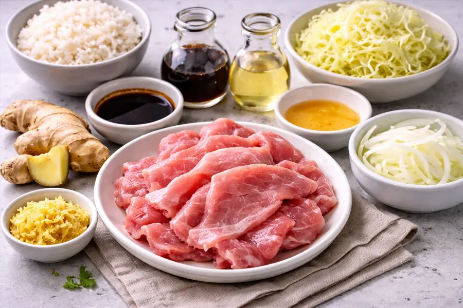 Foto 2 Shogayaki (cerdo al jengibre)