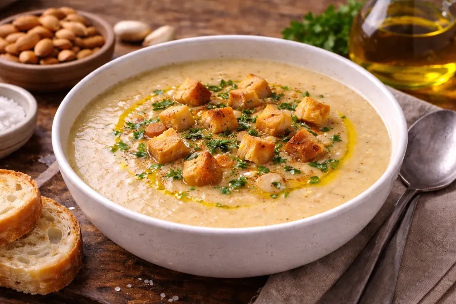 Sopa de almendras y ajo (receta tradicional)- Receta 193