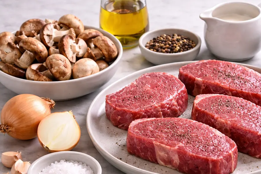 Foto 2 Ternera con salsa de setas: receta cremosa y fácil paso a paso