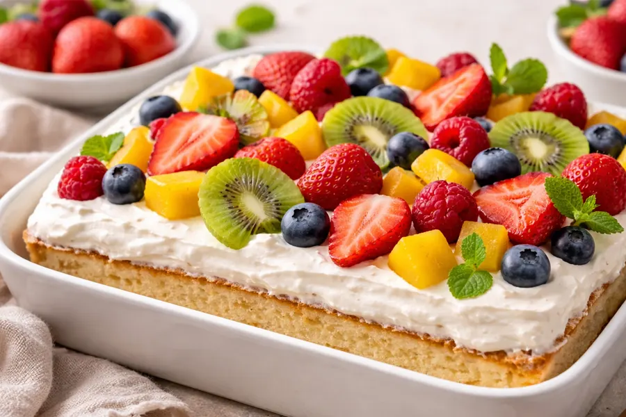 Receta Tres leches con frutas